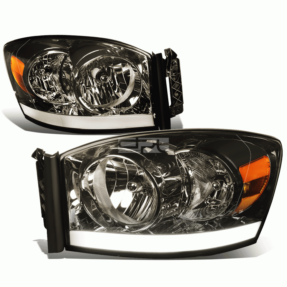 Best-Selling LED DRL 2006-2009 Dodge Ram Pickup Smoked Housing Amber Side Headlight/Lamp