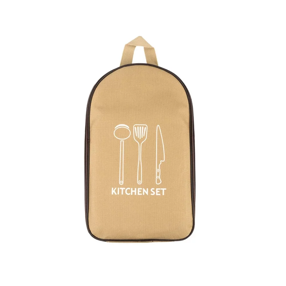 Cast Iron Camping Cookware Storager Cooking Utensil Organizer Portable Oxford Kitchen Ware Storage Bag Travel Tableware Pouch