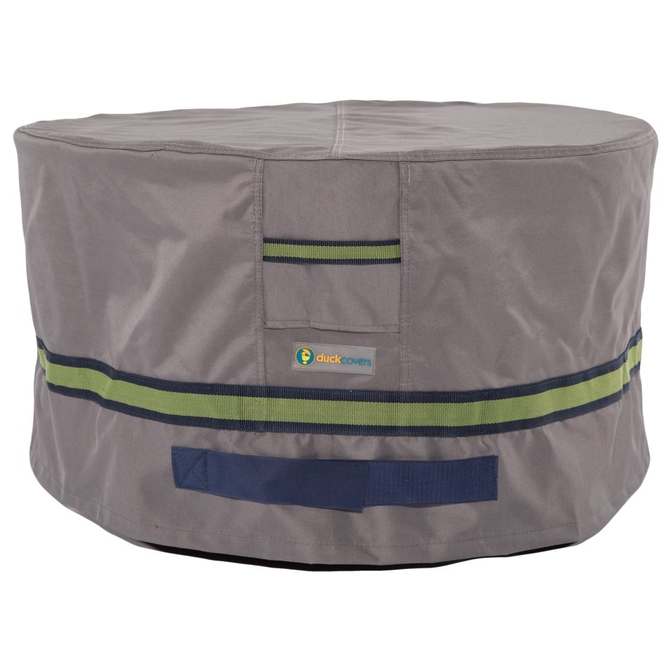 Portable Duck Covers Soteria Waterproof 32 Inch Round Patio Ottoman/Side Table Cover