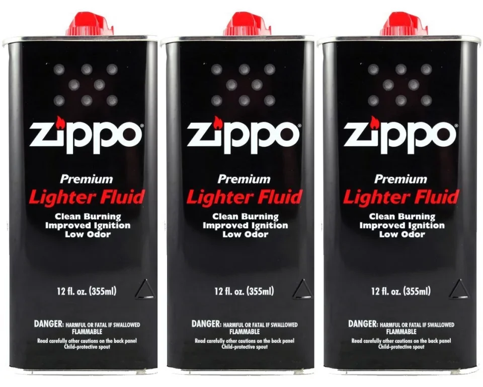Thickened Lightweight Zippo Lighter Fluid Fuel 12 fl.oz-3 Pack
