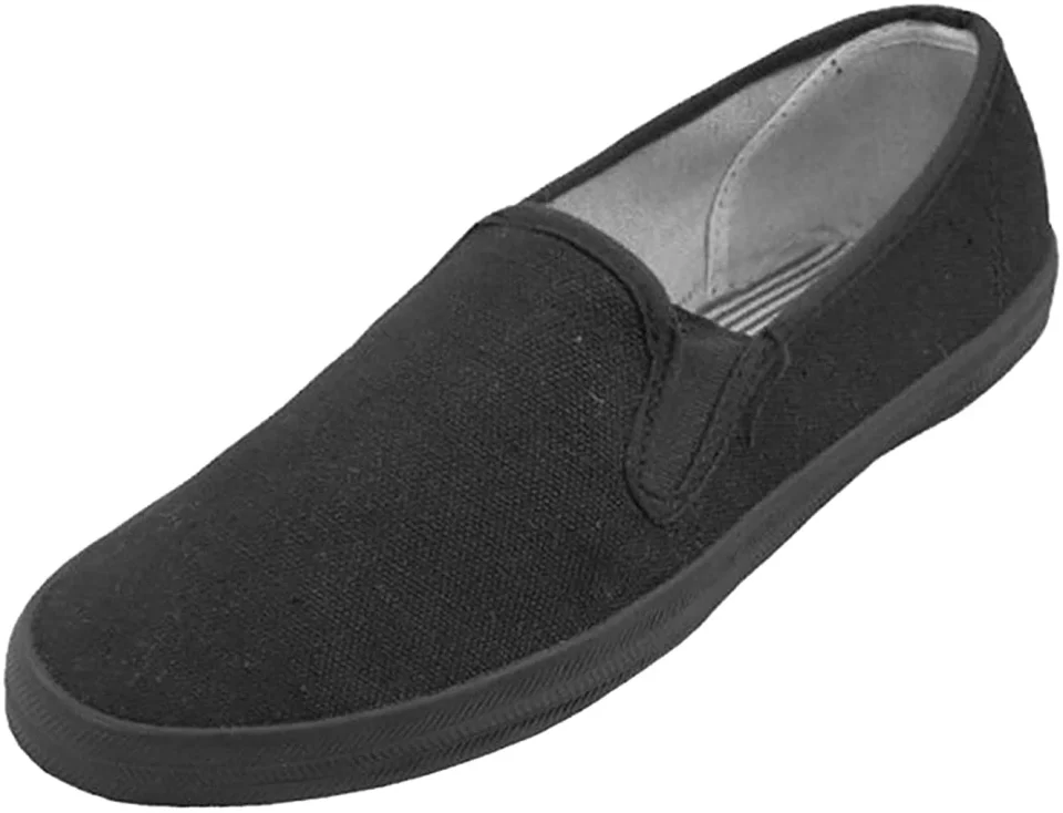 Kitchen Storage Men's Canvas Loafers Sneakers Slip On Fashion Twin Gore Comfort Shoes