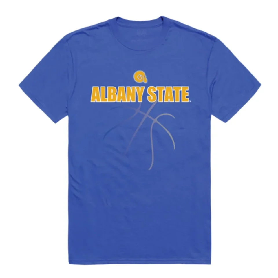 Clear Lightweight Albany State University Golden Rams Basketball T-Shirt Royal Small