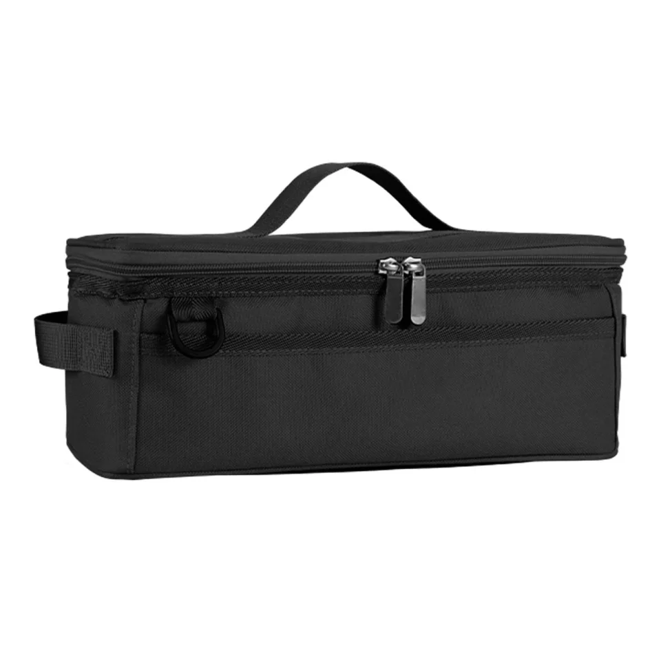 Lightweight Popular Camping Cookware Storage Bag Organizer Multi Storage Outdoor Carrier Lightweight Smooth Zippers Case Handbag for Fishing BBQ Hiking Picnics Black