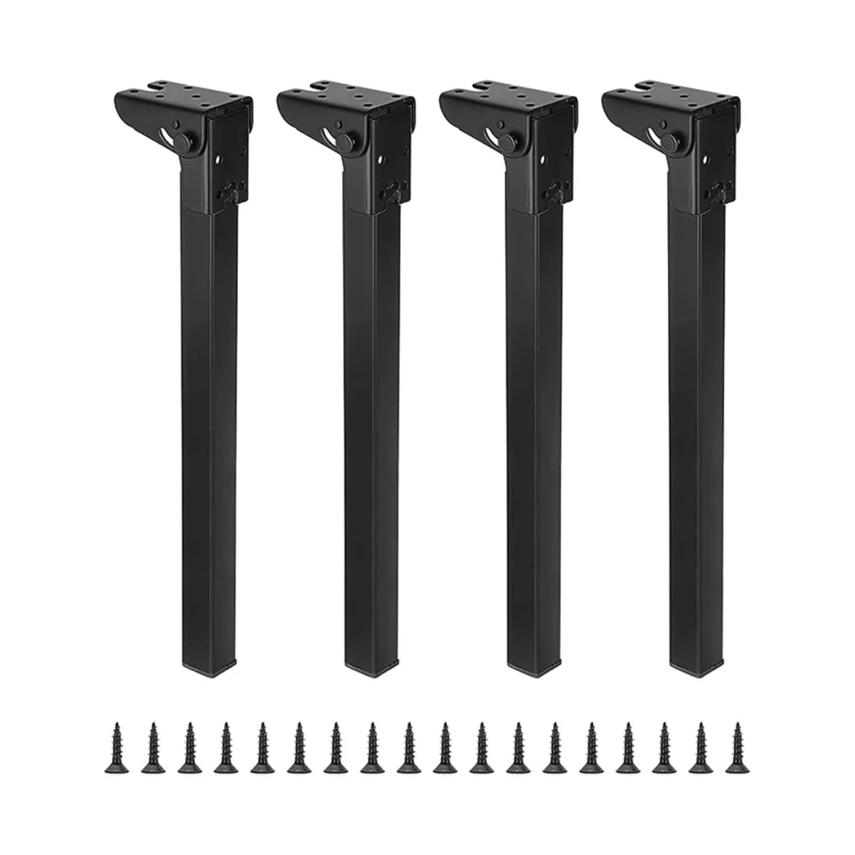 Outdoor Long-Lasting kowaku 4 Pieces Foldable Table Leg Collapsible Table Legs Multipurpose Portable Stable for Night Stands Bench Computer Desk Supplies Height 30cm