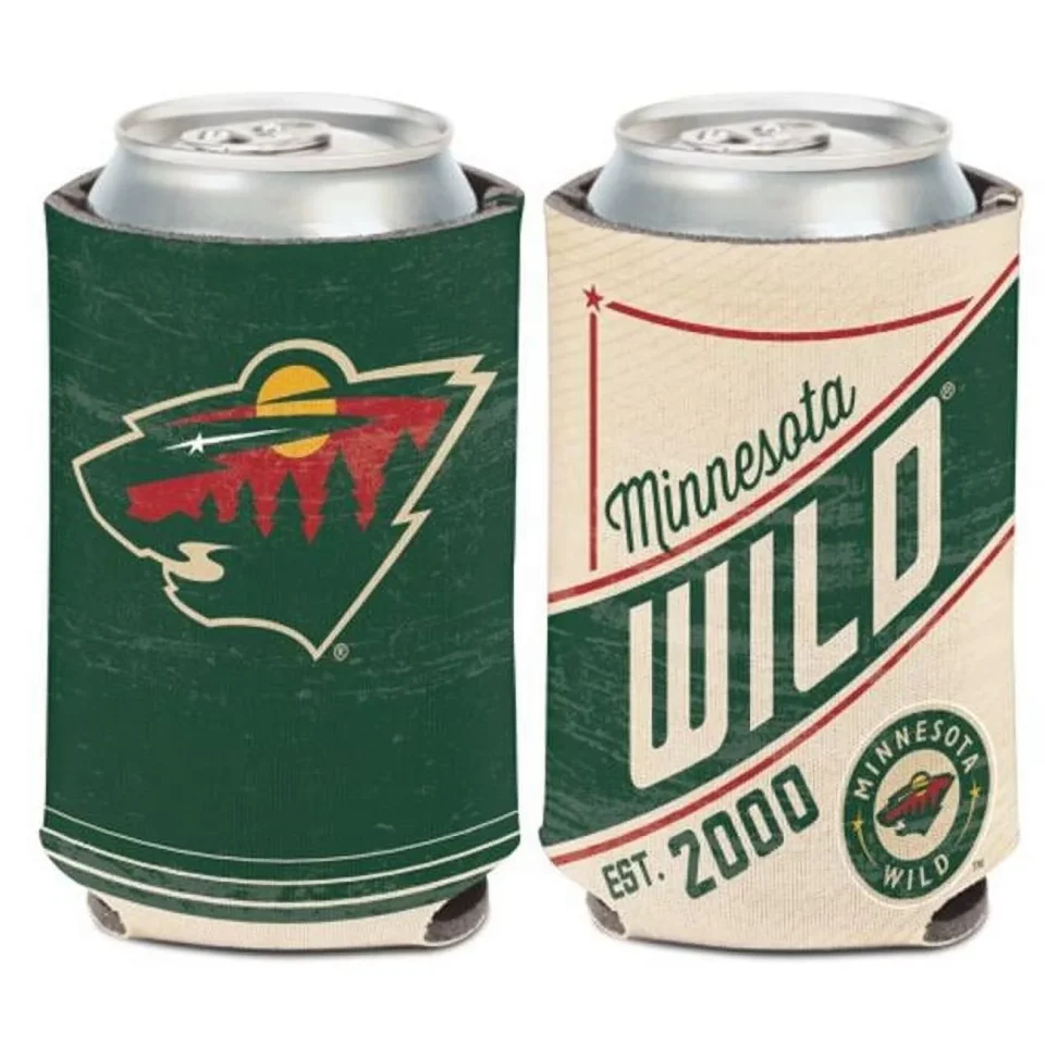 Safe Stainless Steel NHL Minnesota Wild Can Cooler Vintage Design