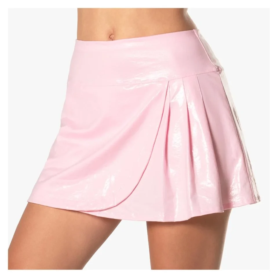 Lightweight Gift-Ready Lucky In Love Women`s Long Shiny Hybrid Tennis Skort Peony ( X-Small )