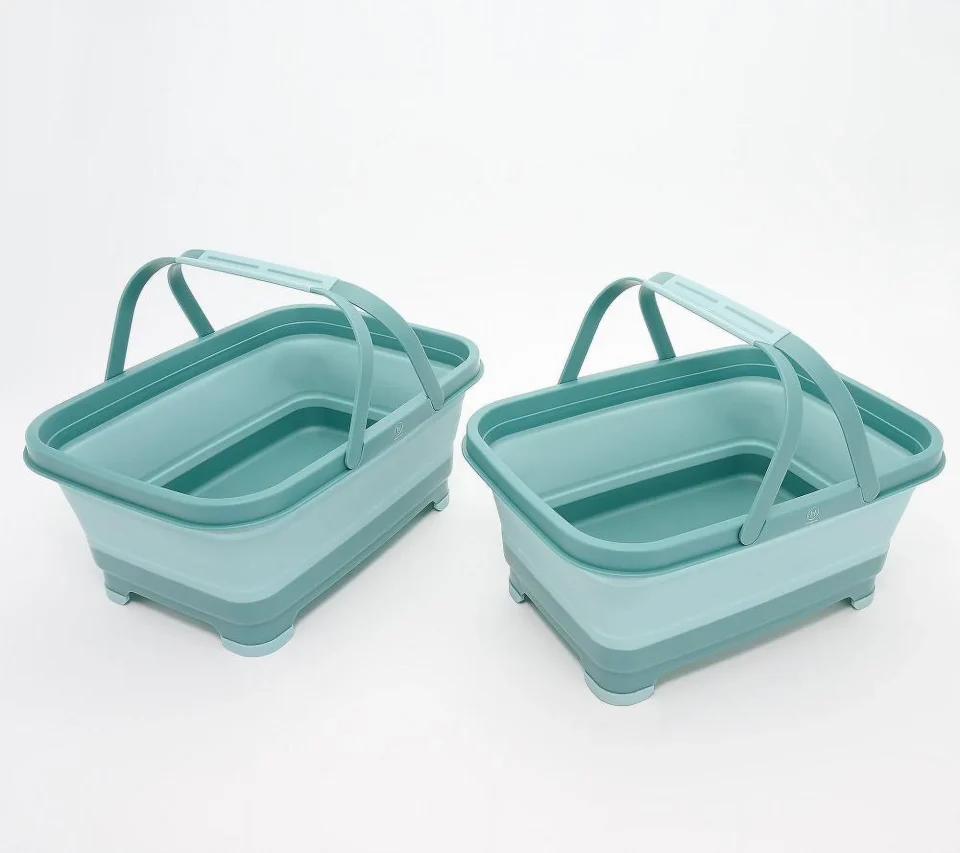 Glass Matte Open Box | Henning Lee Set of 2 Collapsible Draining Baskets