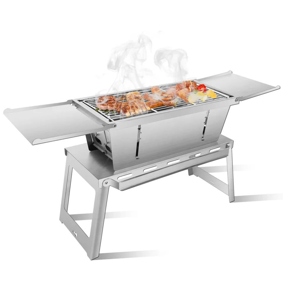 Ultimate Folding BBQ Barbecue Grill Small Portable Charcoal Stove Camping Garden Outdoor