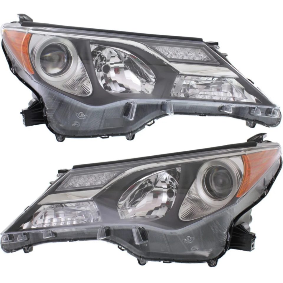 Clear Best-Selling Headlight Set For 2013-2015 Toyota RAV4 LE Limited XLE Models Japan Built 2Pc