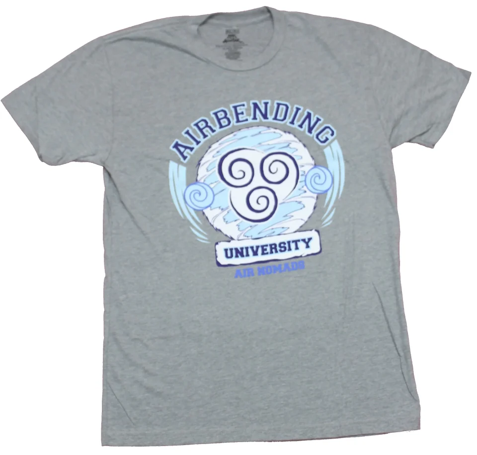 Clear Value Avatar the Last Airbender Mens T-Shirt - Airbending University Air Nomad Image (X-Small)