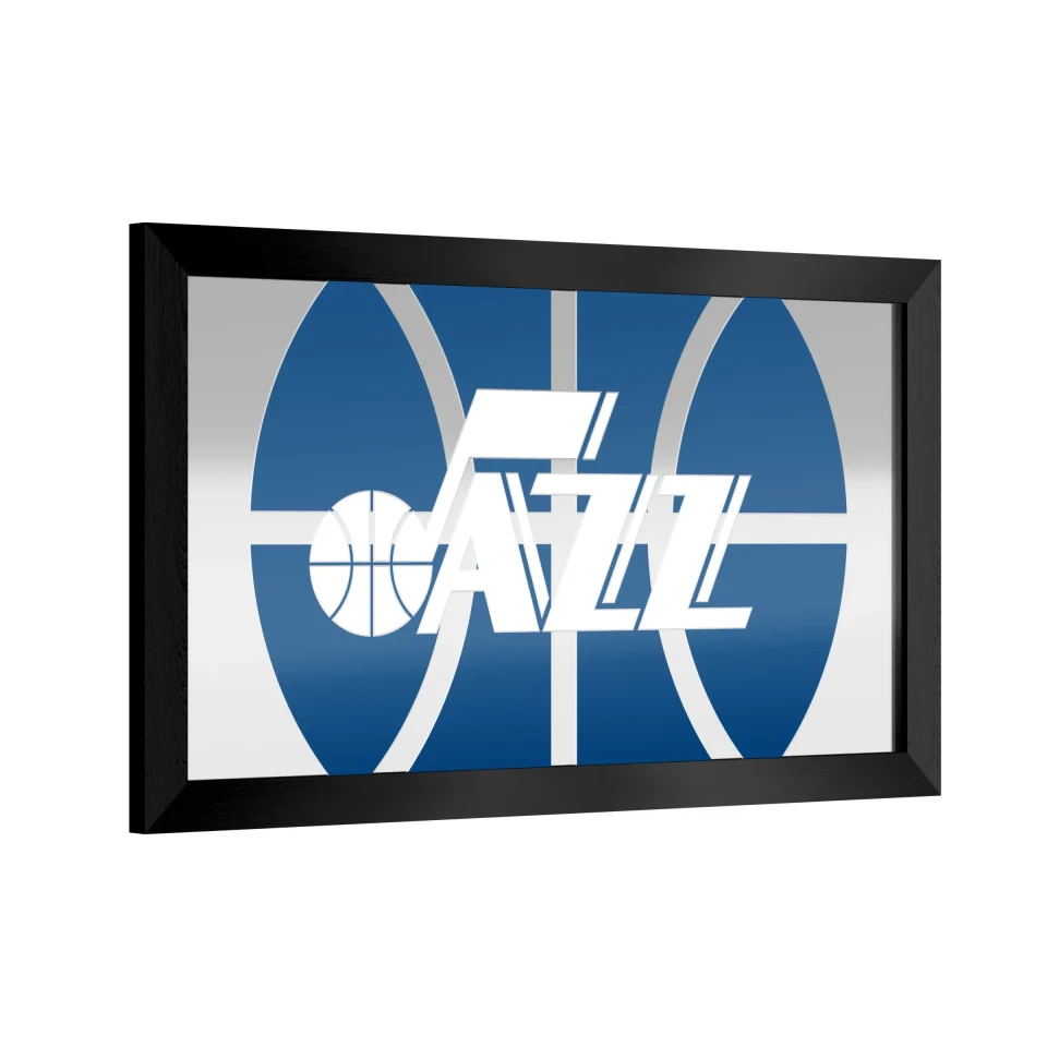 Top-Rated Utah Jazz Fade Ready-To-Hang Black Framed Wall Mirror