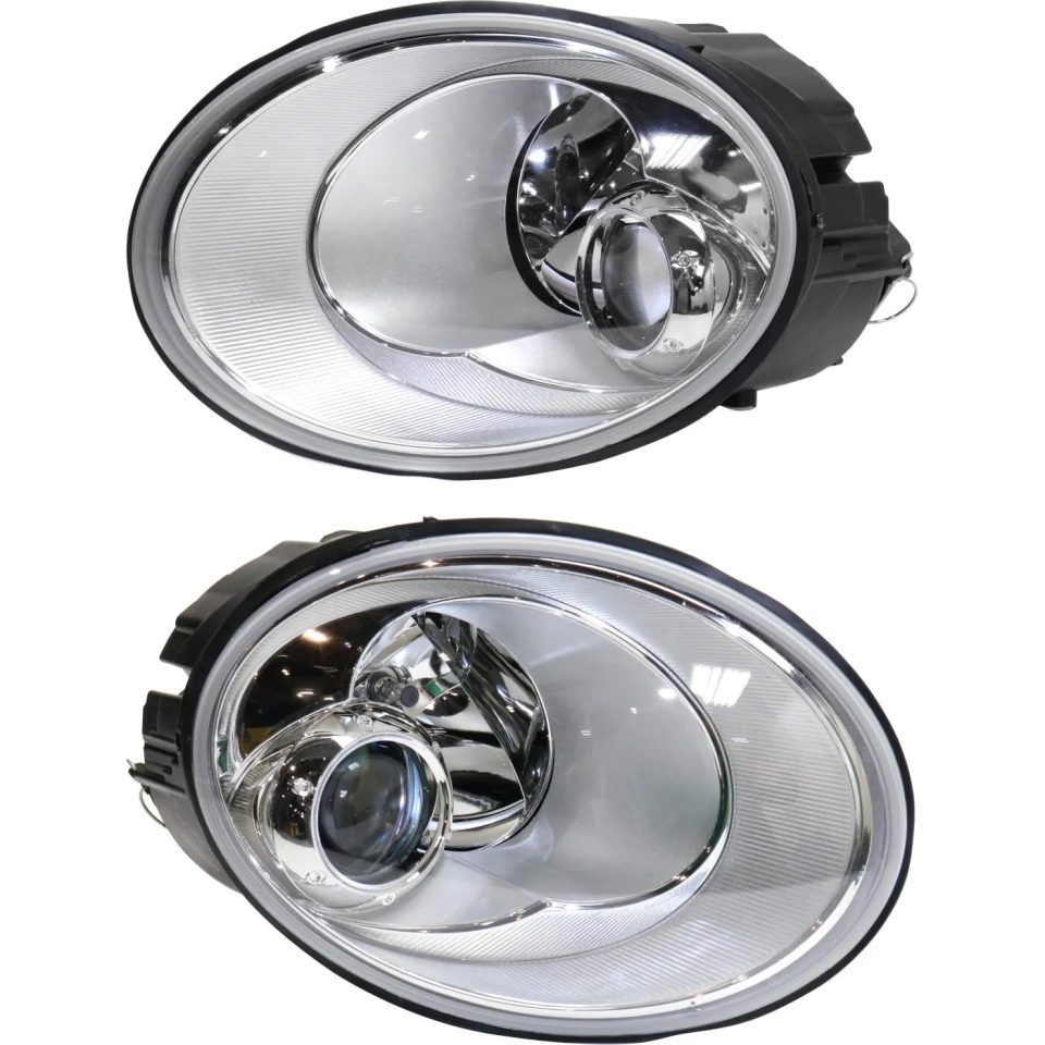 Ceramic Headlight Set For 2006-2010 Volkswagen Beetle Left and Right With Bulb CAPA 2Pc