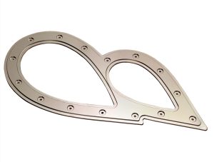 Lightweight Baking Tear Drop Exhaust Hood Exit Shield Trim Guard Downpipe Wastegate Tube Pipe