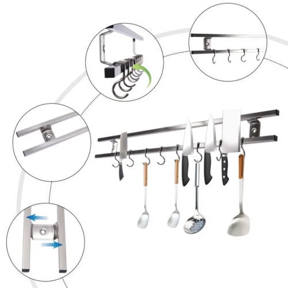 Best-Selling Modern Magnetic Knife Holder Magnetic Utensil Hanger Concave Baseplate