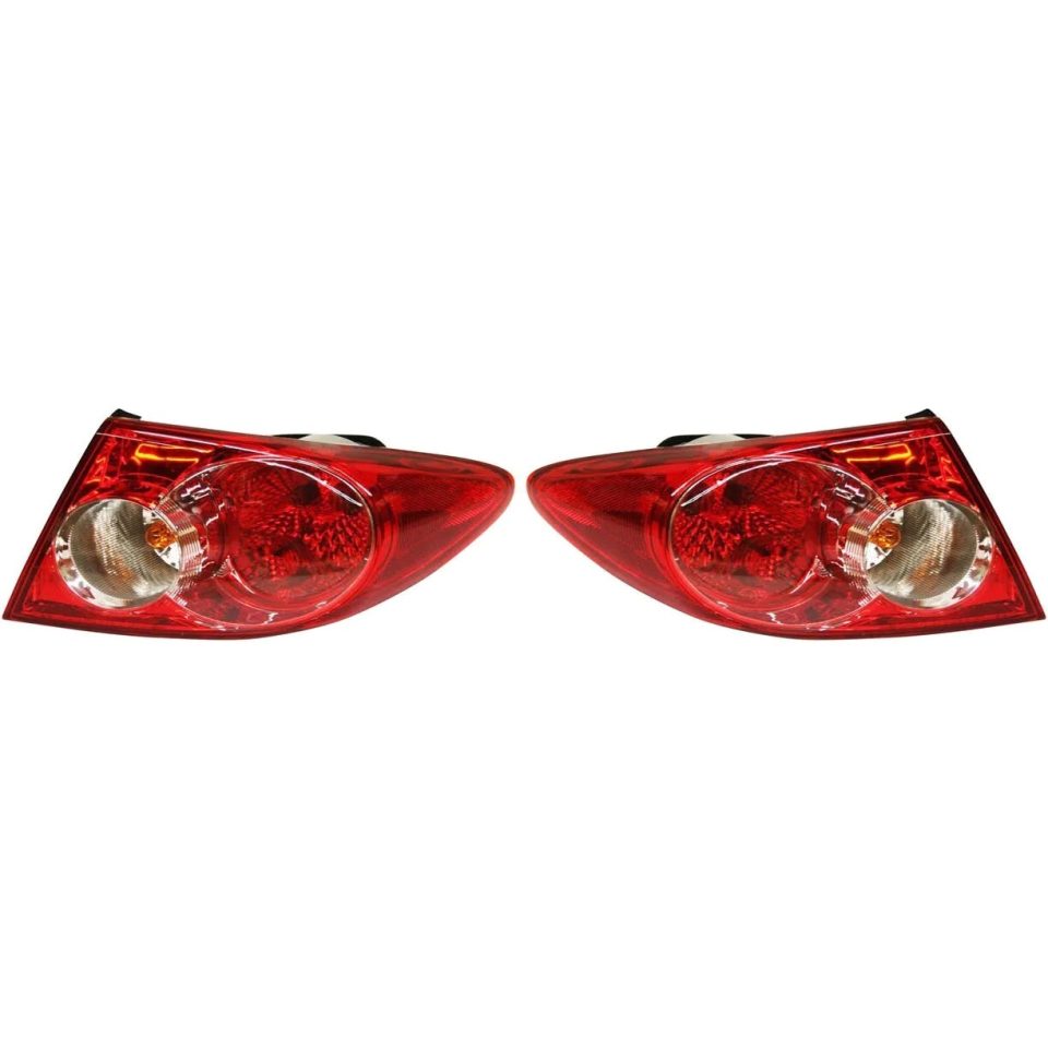 Outdoor Set of 2 Tail Light For 2004-2005 Mazda 6 S LH & RH Outer w/ Bulb(s)