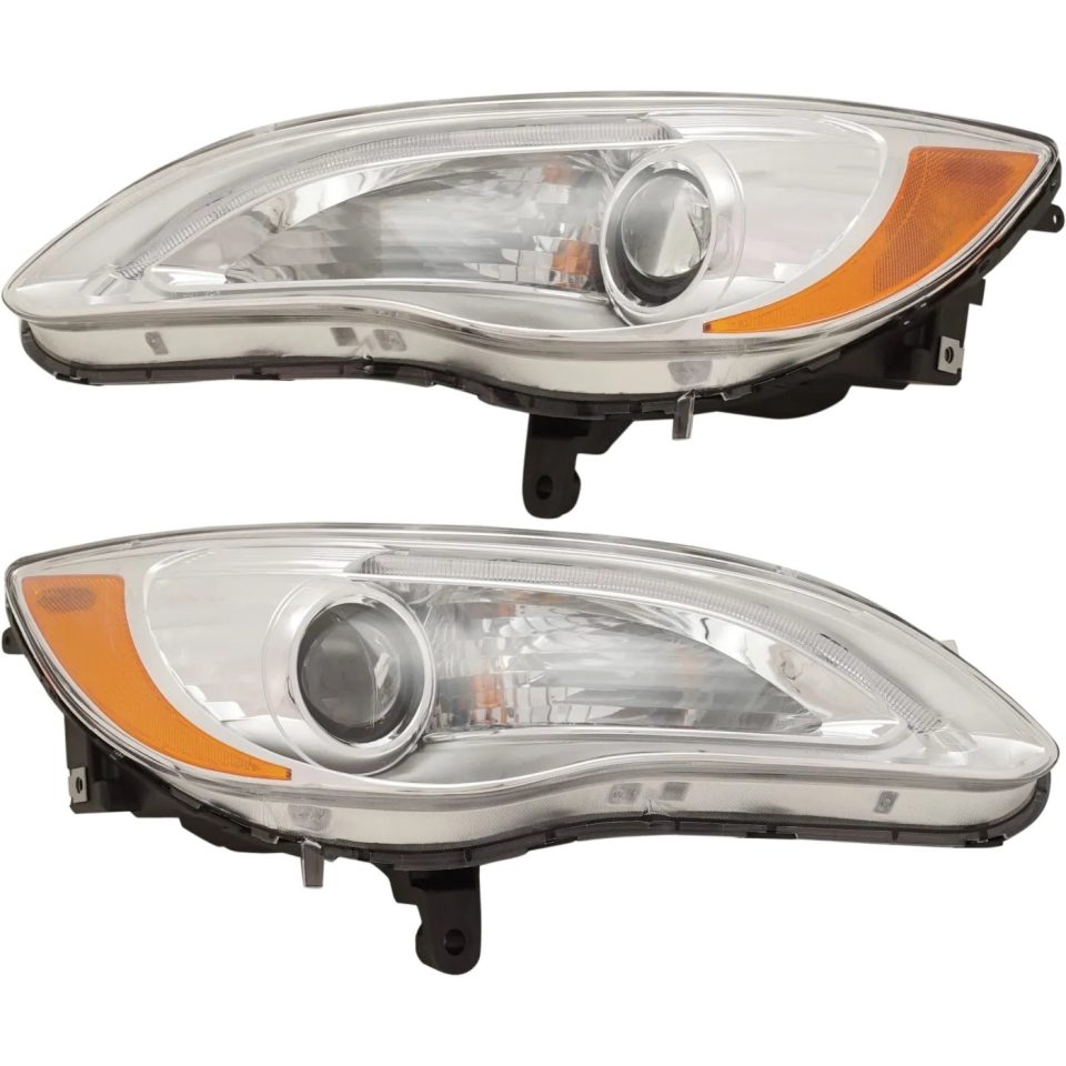 Supreme Headlight Set For 2011-2014 Chrysler 200 Left and Right With Wiring Harness 2Pc